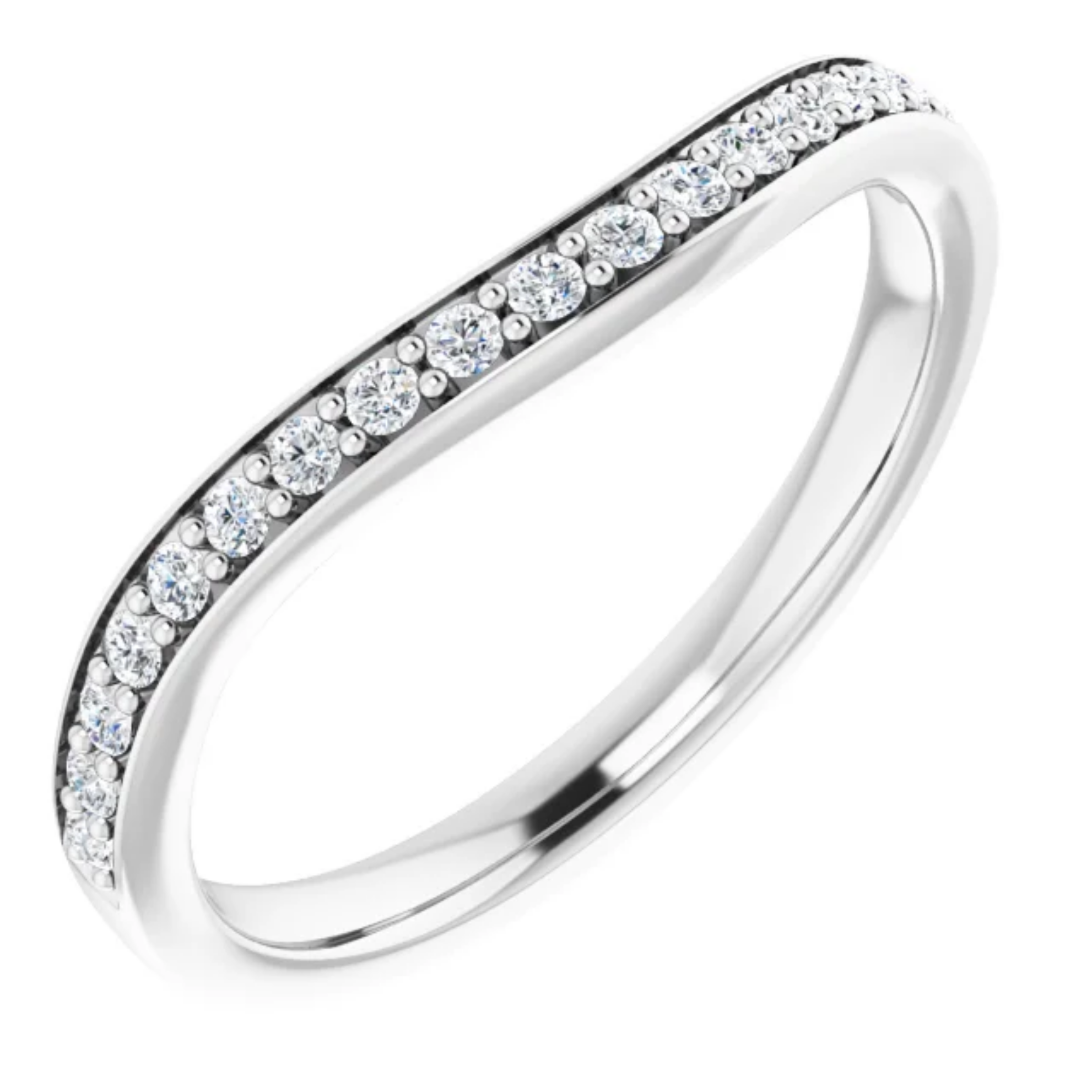 Apolline Matching Wedding Band 1 diamond accented wedding band